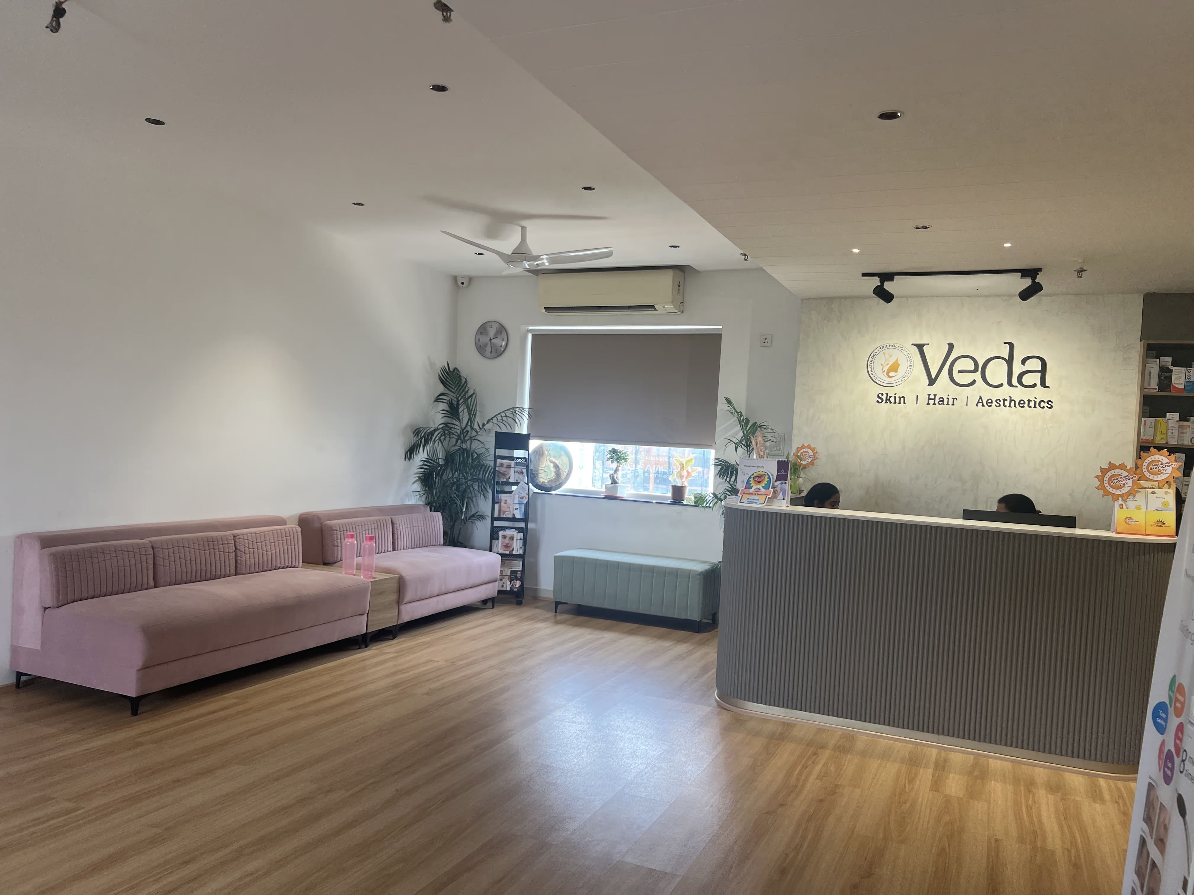 Image of the reception area at Veda Skin and Hair